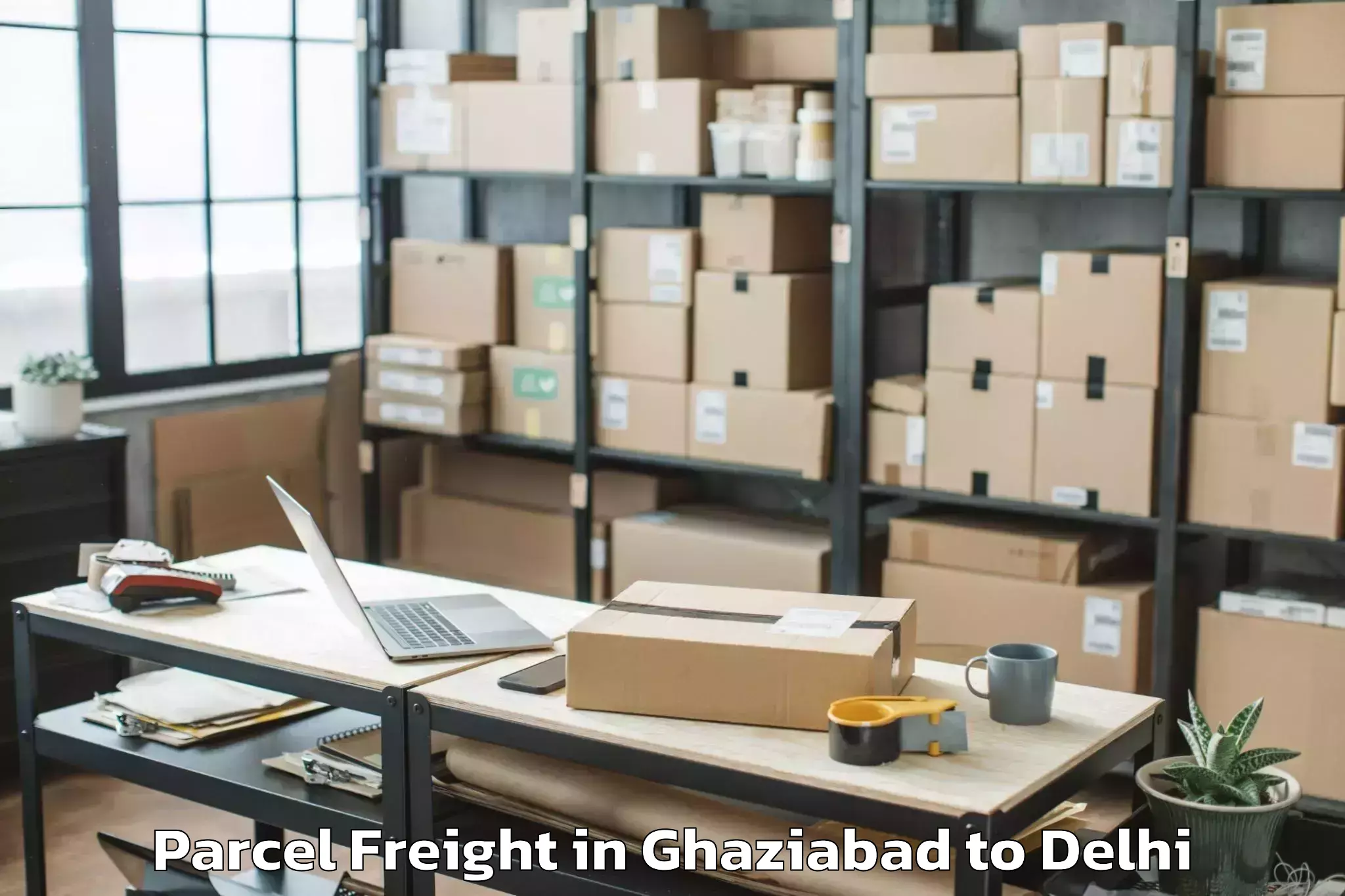 Book Ghaziabad to Parsvnath Mall Azadpur Parcel Freight Online